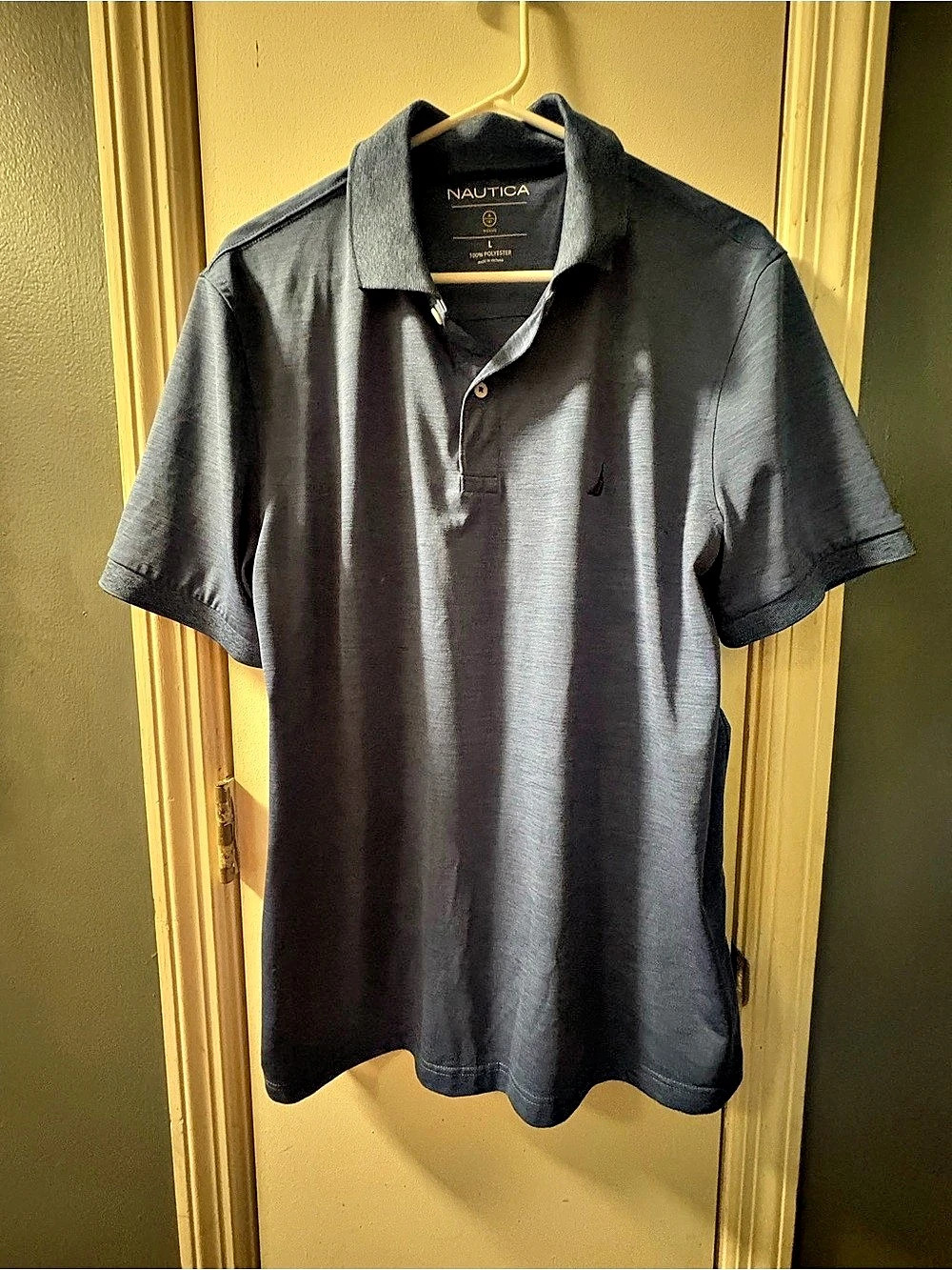 Nautica Navtech Classic Fit Performance Polo Men's Blue size Large